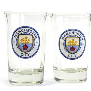 1 Pair of Manchester City Shot Glasses